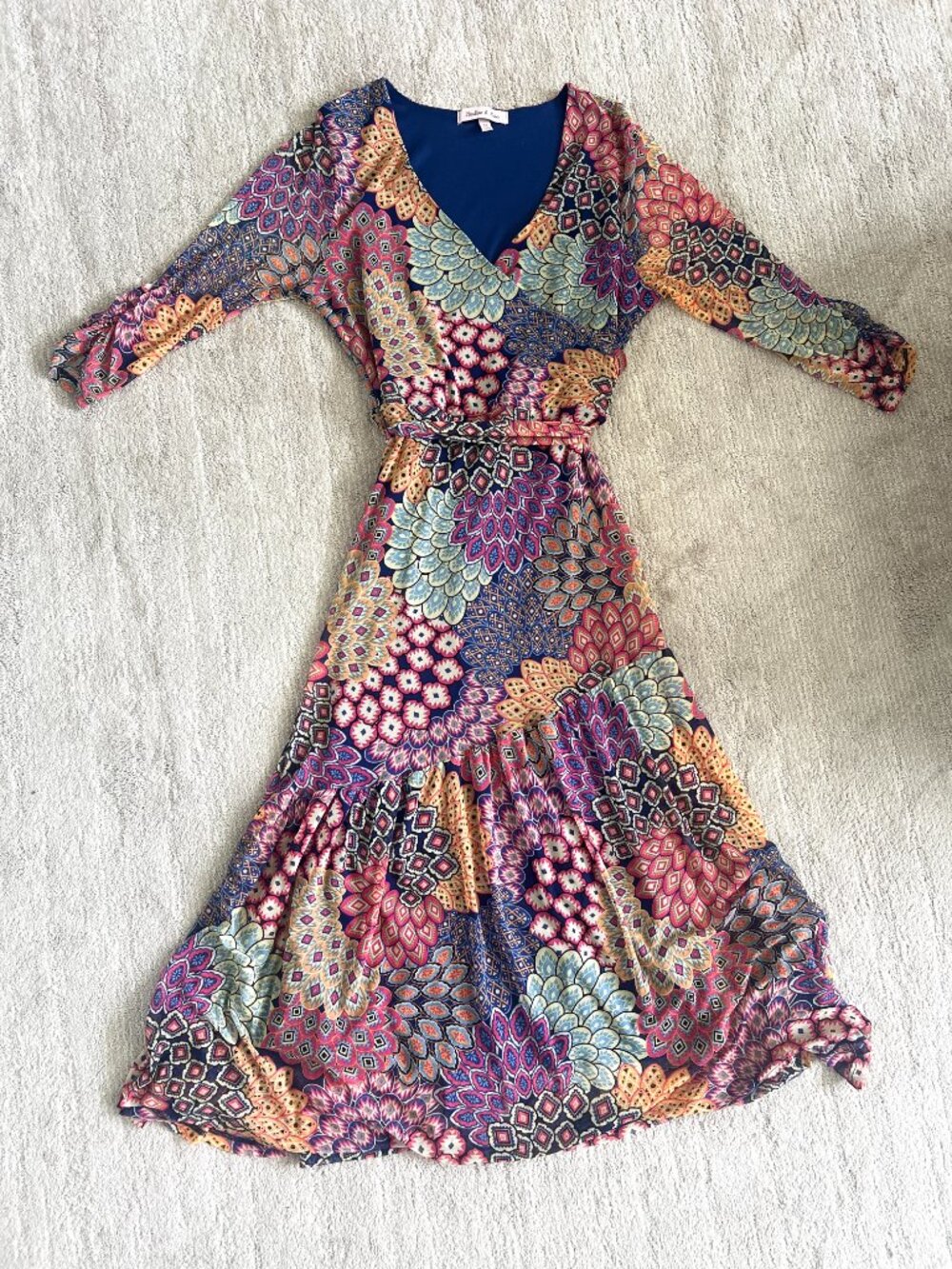 Harlow & Rose Funky Print Dress - Midi - Size Medium